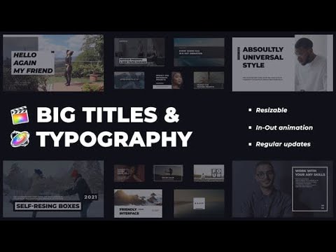 Top Apple Motion Projects: Big Titles & Typography | Final Cut Pro X