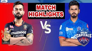 RCB Vs DC MATCH 19 IPL 2020 FULL MATCH HIGHLIGHTS