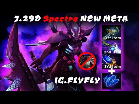 Dota 2 7.29D Spectre NEW META 1st item Echo Saber+ diffusal  + scepter . IG.FLYFLY gameplay!