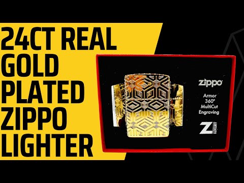 24ct Gold Plated Zippo Lighter Multicut Armour Special Edition