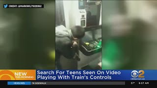 Video: Teens Break Into Subway Train&#39;s Rear Car, Blow Horn, Mess With Controls