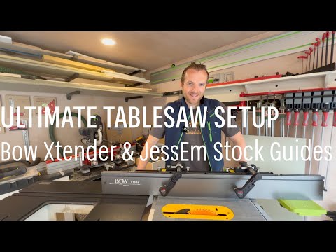 How to Setup the ULTIMATE DEWALT Tablesaw | Bow Xtender & JessEm Stock Guides | Tips for Optimal Use