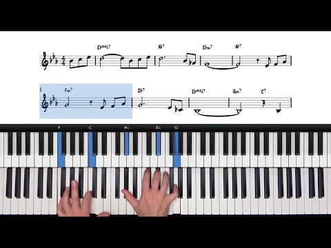 Beginner Jazz Piano: Transform Simple Chords into 2-Handed Voicings