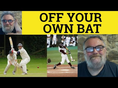 🔵 Off Your Own Bat Meaning - Off His Own Bat Examples - Off One´s Own Bat Defined - Idioms - ESL