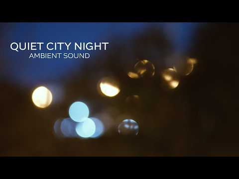 Quiet City Night Ambience | Distant Traffic and Wind from Apartment Window (1 Hour)