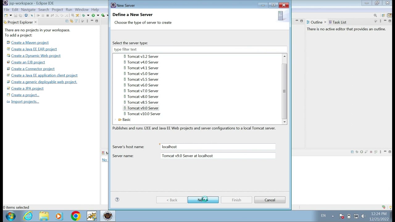 JSP Tutorials 6 Connecting Eclipse to Tomcat