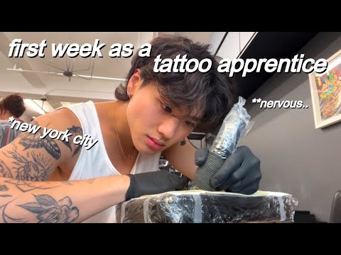 my FIRST WEEK as a TATTOO APPRENTICE in NYC **nerve-wracking*