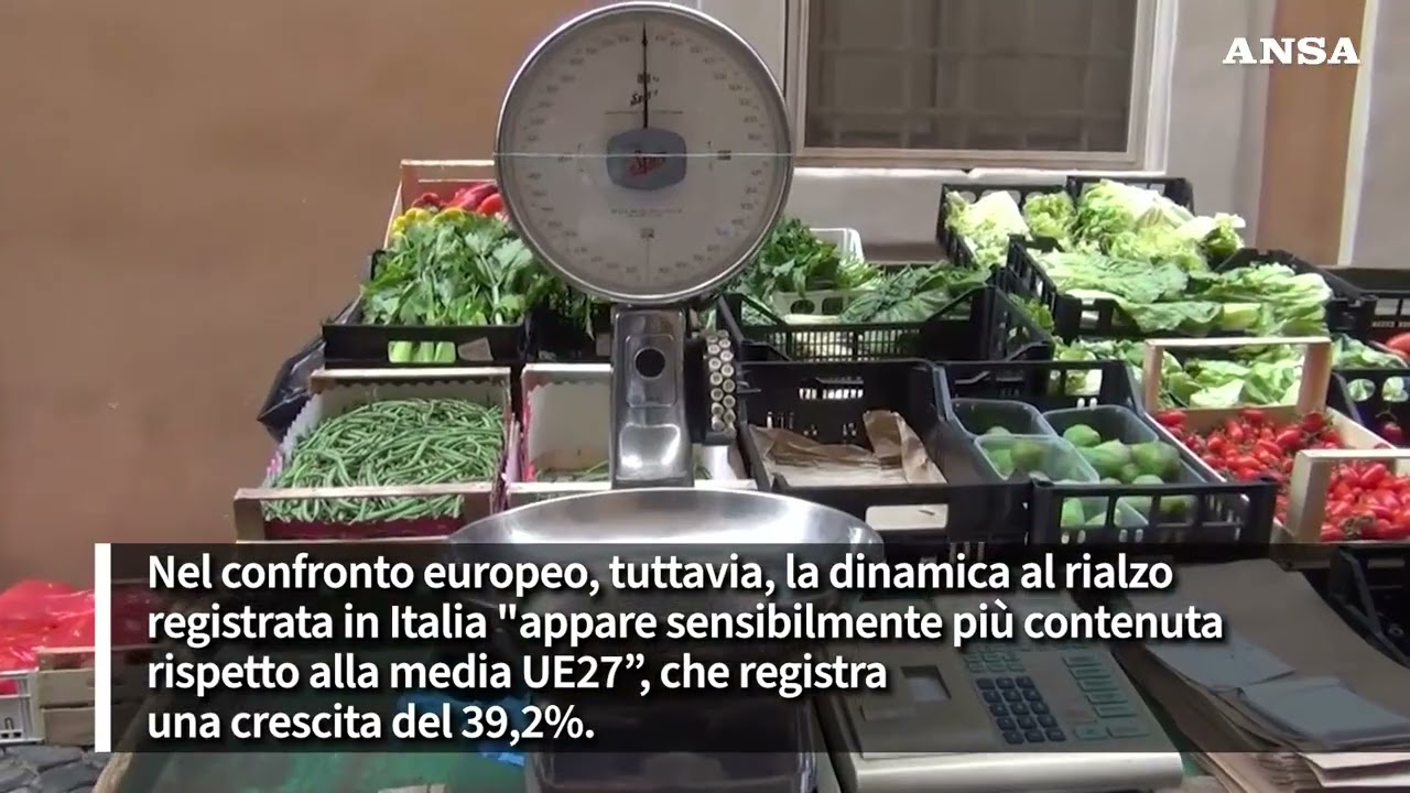 Boom dei prezzi degli alimentari: secondo l'ISTAT saliti del 30% dal 2019