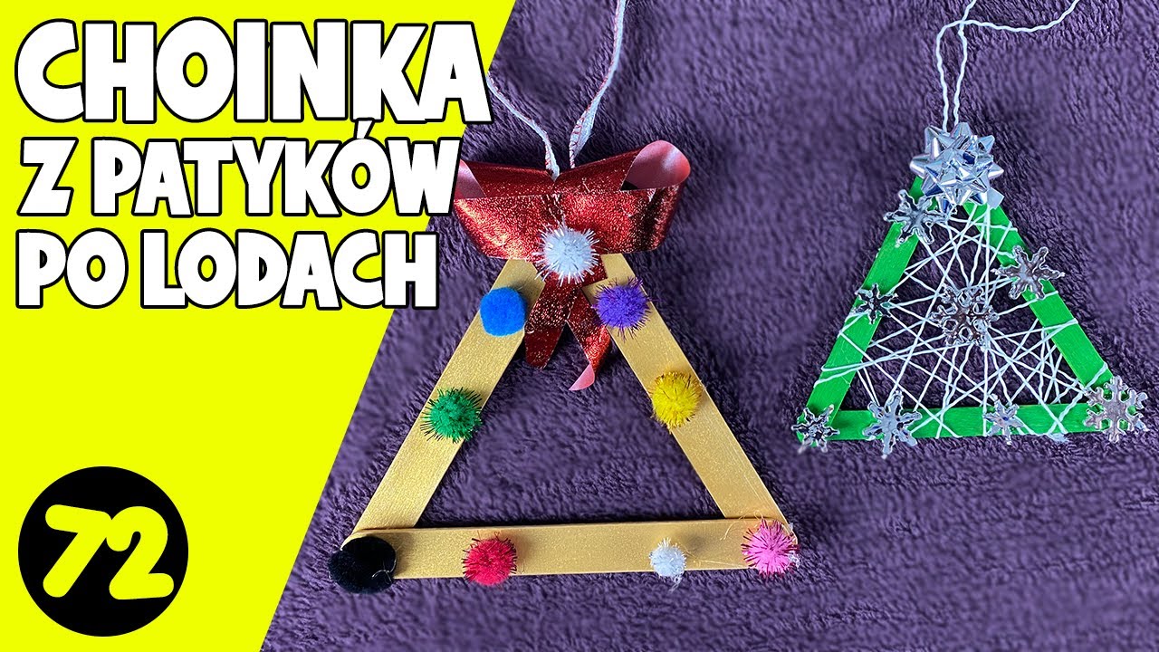 CHOINKA Z PATYCZKÓW PO LODACH | Ozdoba choinkowa, świąteczna | Idealna Mama