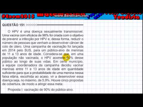 Enem 2015 -  matemática - azul - questão 151 (probabilidade)