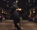 Mariela Soledad Chaves  and  Lucas di Giorgio  are  dancing  to  the  milonga  "  La Mulateada  "