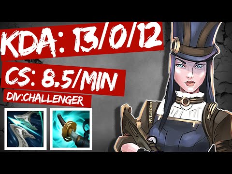 CAITLYN ADC s11 (KDA: 13/0/12:)! FULL GAME REPLAY - Challenger!
