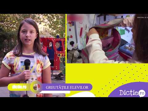 VICTORIA BARDAN: Cât cântărește ghiozdanul unui copil de clasa a IV-a - Școala TV Dicție.ro