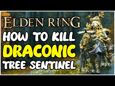 How to EASILY Kill Elden Ring Draconic Tree Sentinel Boss! Elden Ring Draconic Tree Sentinel Cheese
