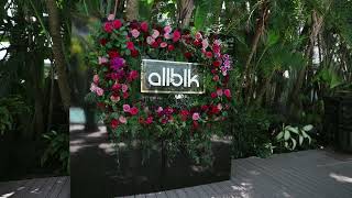 ALLBLK Pool Party | American Black Film Festival | Unique Flower wall idea