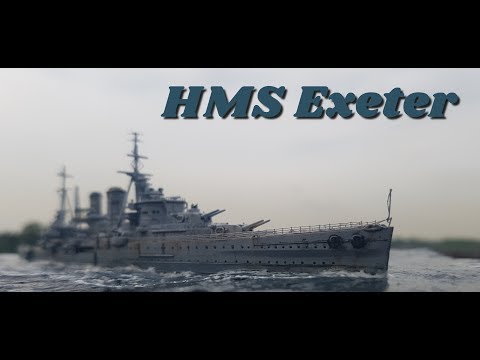 Sea Diorama : H.M.S. Exeter 1/700 Aoshima Part-1