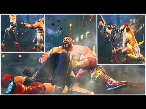 Zangief having Fun with Giant Cammy in Slow Motion