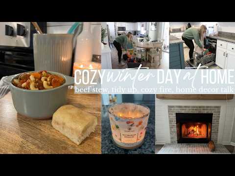 Cozy January Winter Day at Home | Cleaning | Home Decor Talk | House Tidy | Cooking Beef Stew