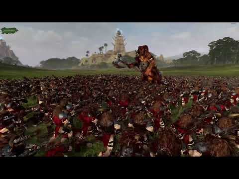 Dragon Ogre Shaggoth VS 1000 Bestigor Herd | Total war: Warhammer 2