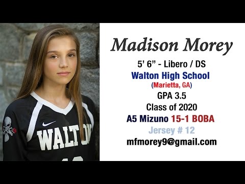 Madison Morey  2016-17 HS & Club Volleyball Highlights