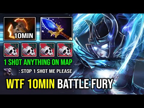 WTF 10Min Battle Fury Insane Jungle Phantom Assassin 1 Shot Anyone on Map Dota 2