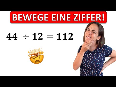 🤯⁉️ 44 : 12 = 112 | Bringe genau eine Ziffer in eine andere Position, sodass die Gleichung stimmt!