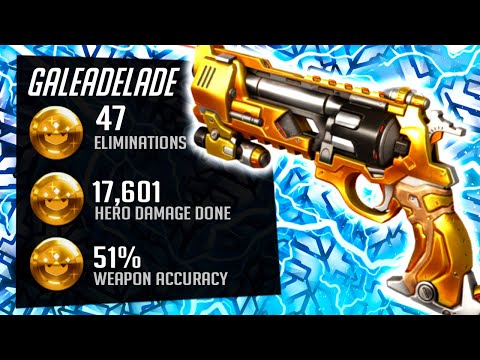 Gale OP Cassidy (McCree) - 47 elims! [ Overwatch Season 34 Top 500 ]