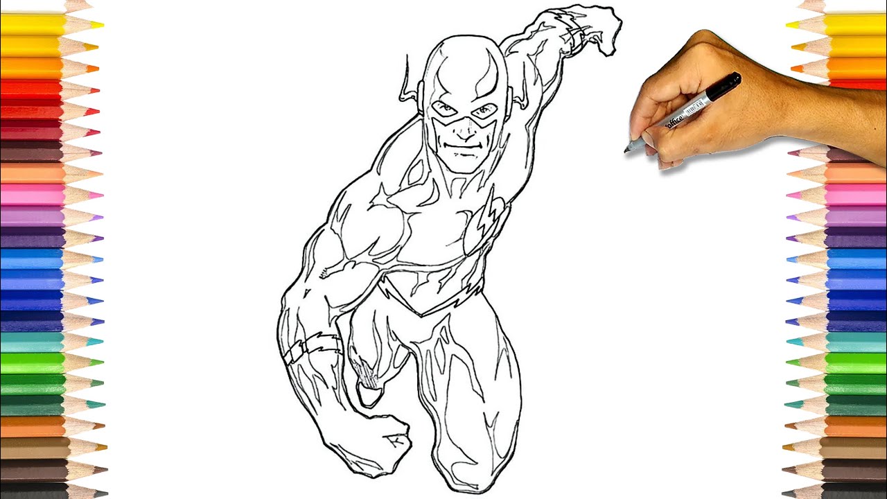 The FLASH Coloring Book | The Reverse Flash to RED Flash Coloring Pages