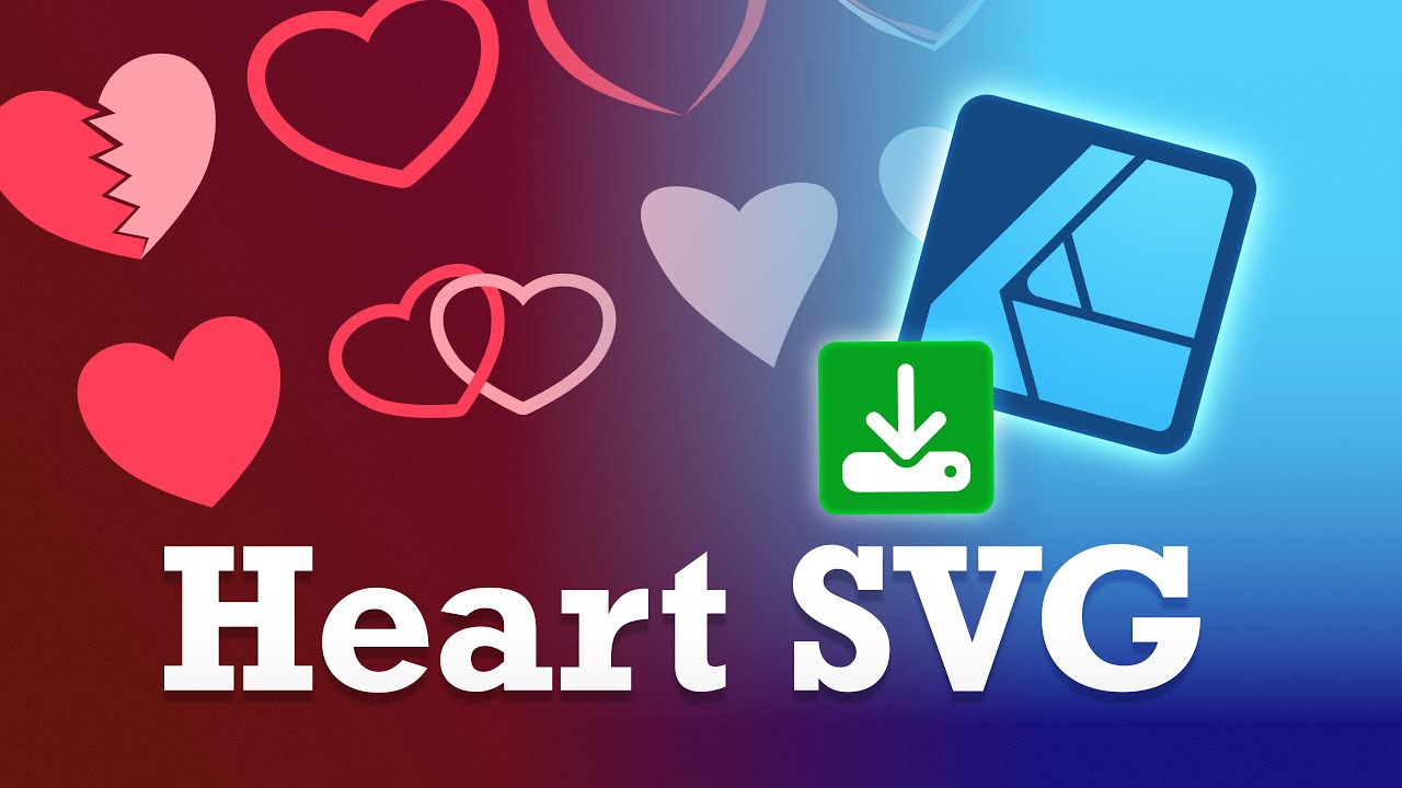 Valentines Heart SVG Vector Shapes for Affinity Designer Free Download