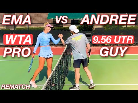 Female Pro (592 WTA) vs 9.56 UTR Guy (career high 12) | REMATCH