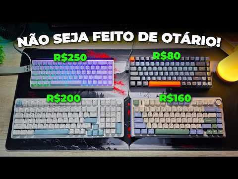 TOP 6 Únicos Melhores Teclados Mecânicos / Magnéticos Baratos Custo Benefício 2025! Com e Sem Fio