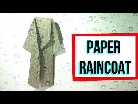 Paper Raincoat Origami || Raincoat made of paper || easy origami ideas || Easy craft Hacker