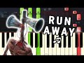 Siren Head Run Away Song Piano Tutorial