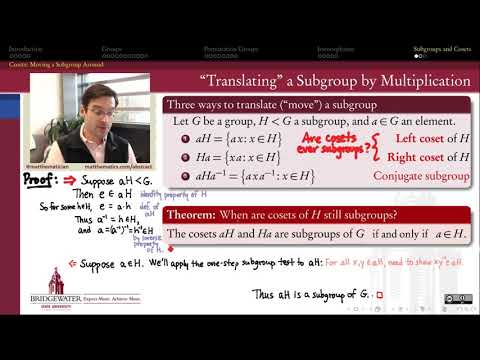 301.7C Quando os Cosets de H também são Subgrupos?