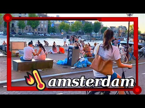 🔥 🌡️ AMSTERDAM HOT SUMMER SUNSET WALK 2023 🇳🇱 4K Walking Tour Netherlands
