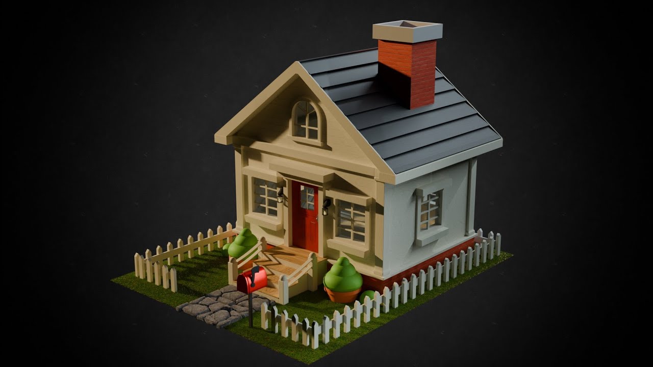 Wooden House 3D Model