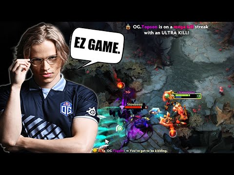 Topson last pick his Signature Hero "TROLL" vs MEEPO mid DOTA 2