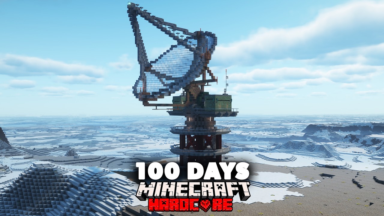 I Survived 100 Days in the Arctic in Hardcore Minecraft