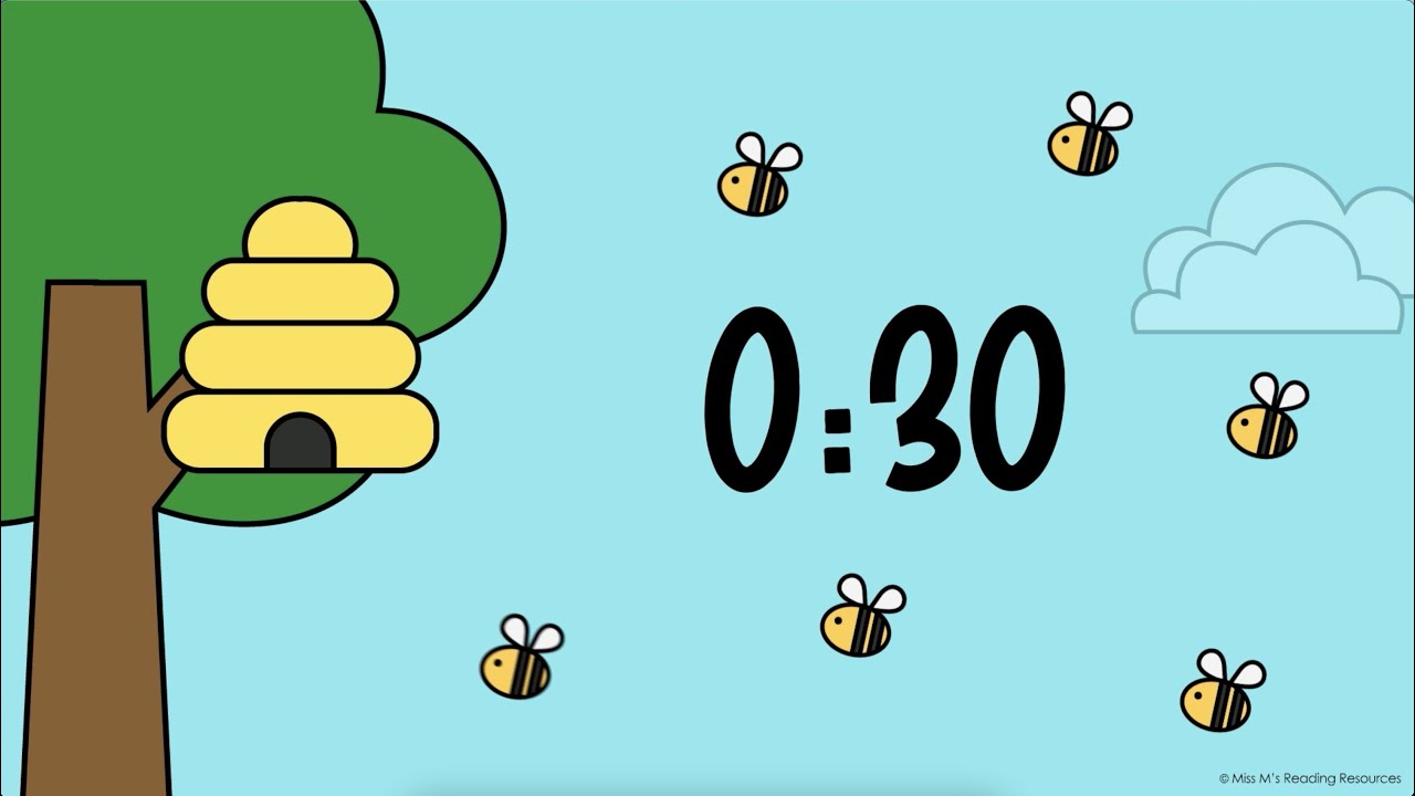 30 Second Visual Timer from Miss M's Reading Resources - Honeybee Visual Timer