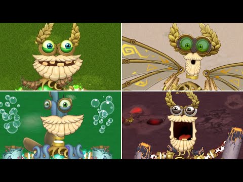 Natural Epic Wubbox: Each Gold Phase Costume | My Singing Monsters