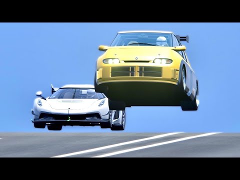 Koenigsegg Jesko vs Renault Espace F1 with Jet Engine - Drag Race 20 kM