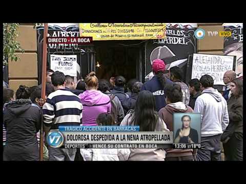 Visión 7 - Dolorosa despedida a la nena atropellada en Barracas