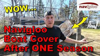 Navigloo Boat Cover after ONE season: removal, discussion, and tips