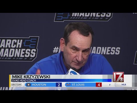 Coach K speaks after win in NCAA opener over Cal State Fullerton