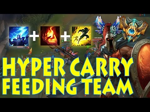 TRYNDAMERE VS PANTHEON: CHALLENGER/DIAMOND - MY MID FEEDS & TRIES TO SURRENDER [Patch 7.8]