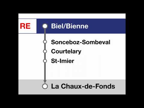 SBB CFF Ansagen/annonces » RegioExpress Biel/Bienne — La Chaux-de-Fonds (2023) | SLBahnen