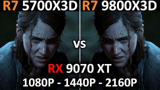 Ryzen 7 5700X3D vs Ryzen 7 9800X3D | RX 9070 XT Gaming Test | 1080p, 1440p, 4K | 2025