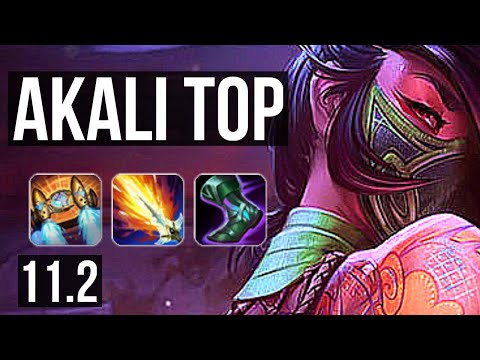 AKALI vs GRAGAS (TOP) | 69% winrate, 7 solo kills, 11/2/4, Dominating | BR Master | v11.2