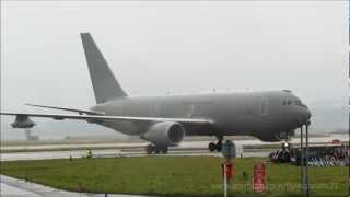 preview picture of video 'AMI / Italian Air Force KC-767A lands at RAF Leuchars 18/3/13'