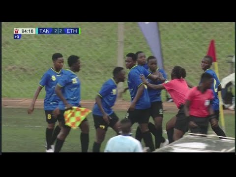 Women Players vs Referees - Fights African football  Lose Control - U20 women Tanzania vs Ethiopia
